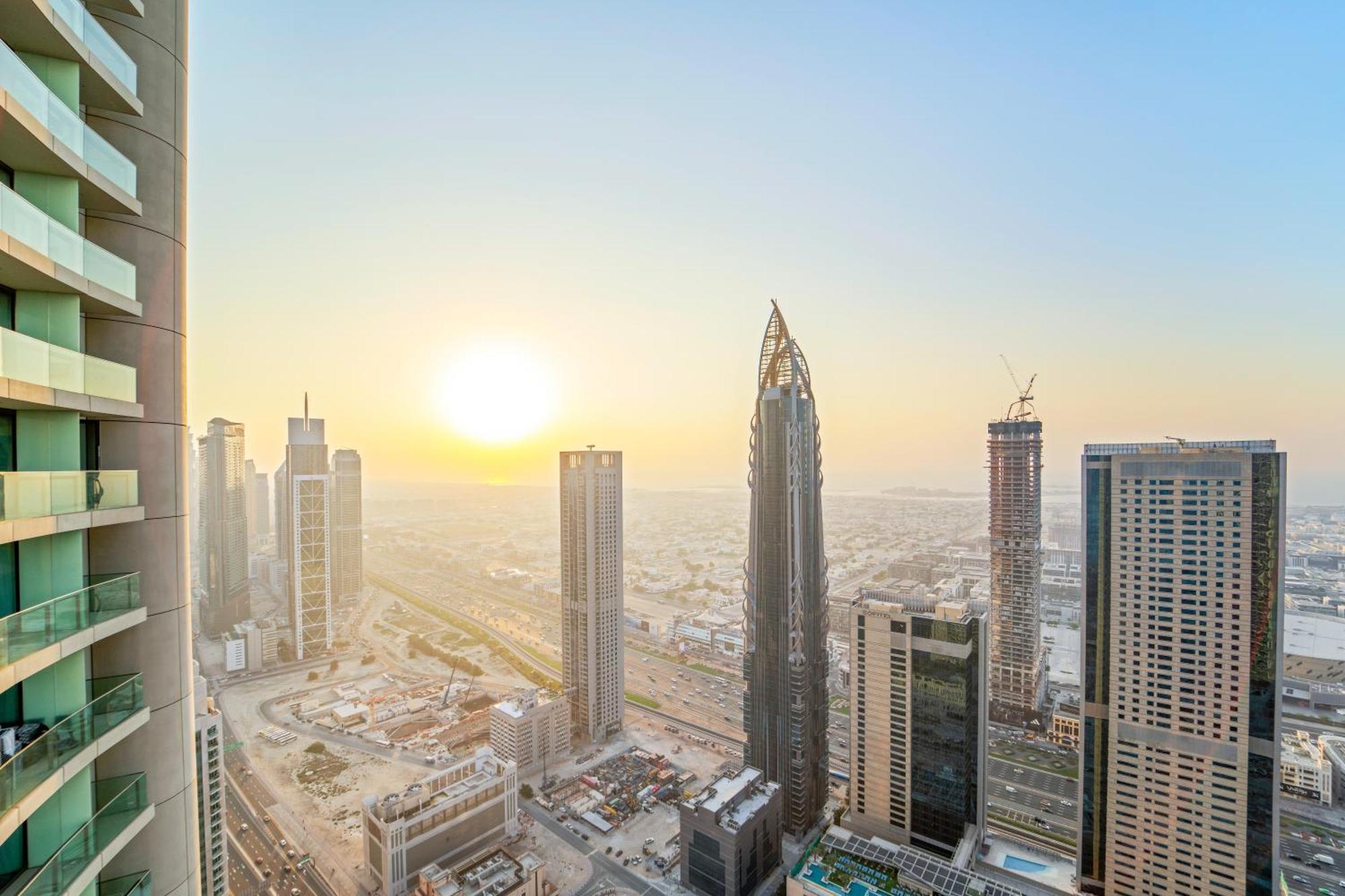 First Class 2Br With Full Dubai Skyline & Sea View Exterior photo