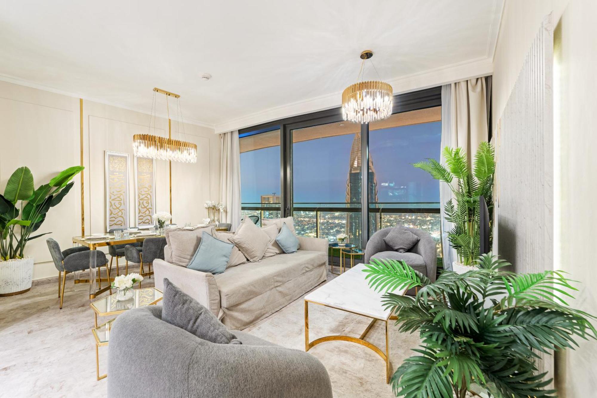 First Class 2Br With Full Dubai Skyline & Sea View Exterior photo