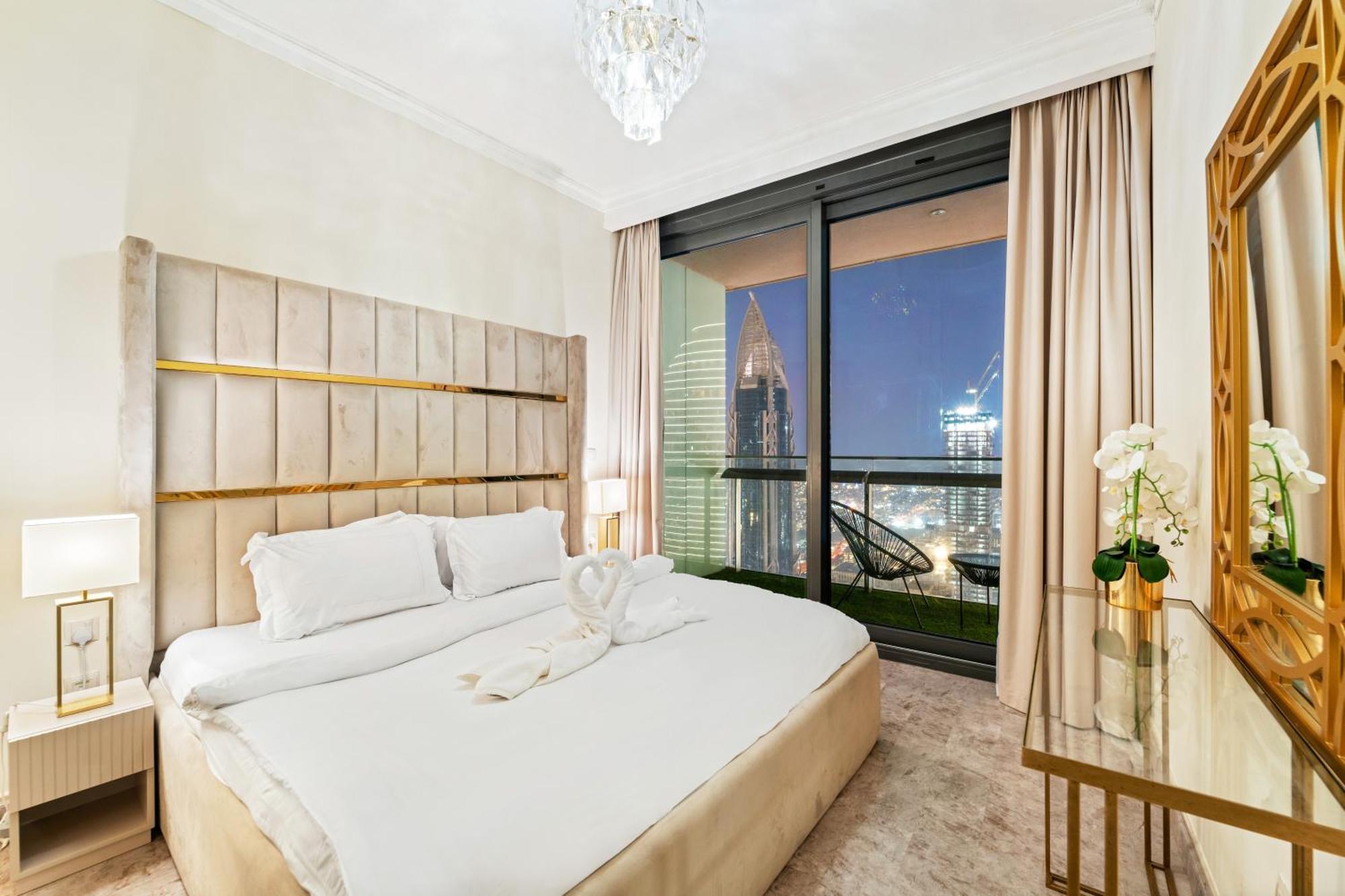 First Class 2Br With Full Dubai Skyline & Sea View Exterior photo
