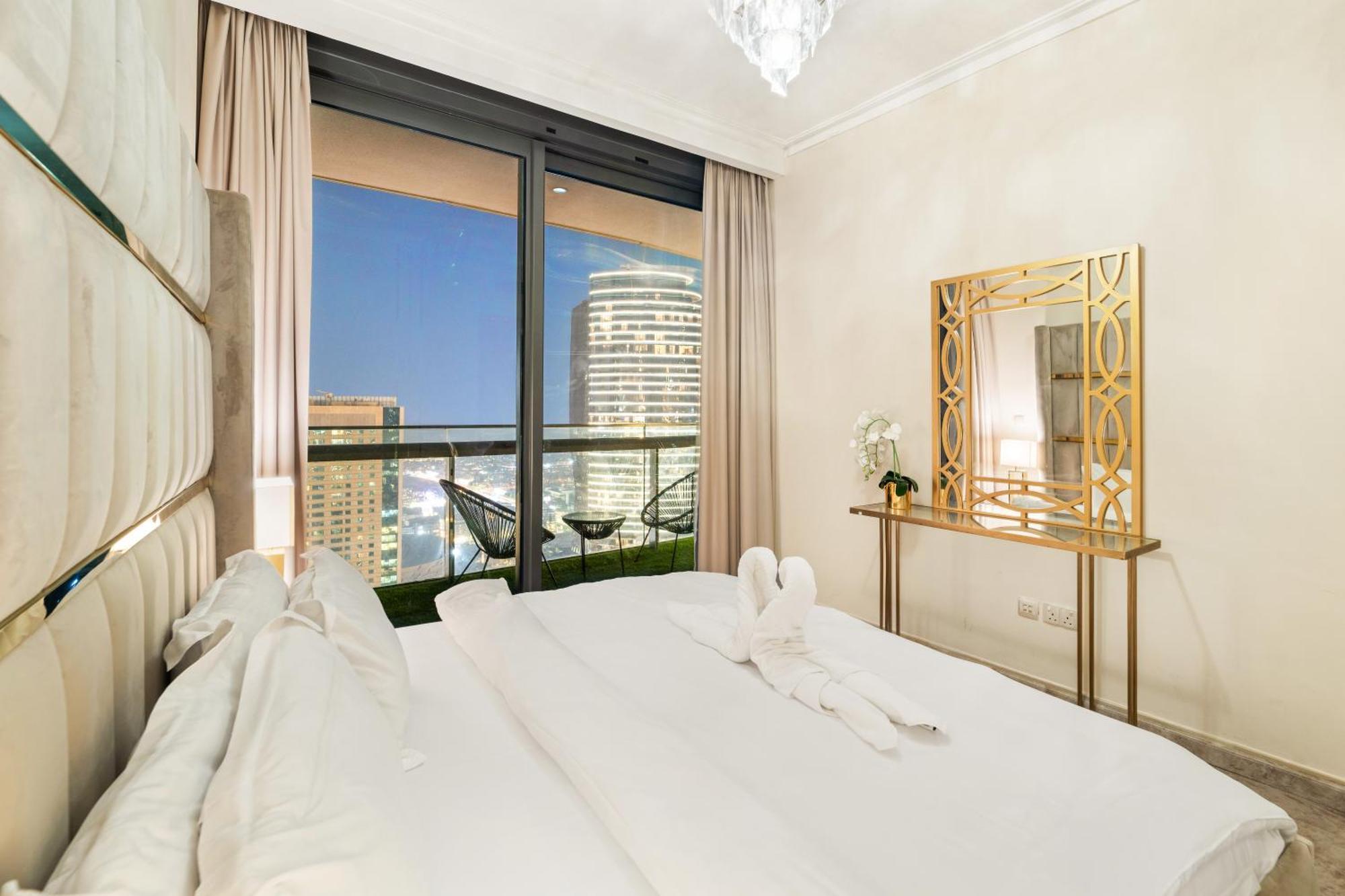 First Class 2Br With Full Dubai Skyline & Sea View Exterior photo